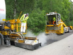 Road surfacing work